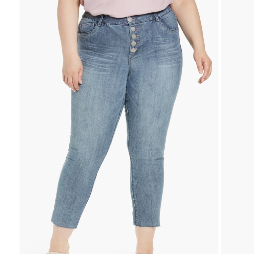 Wit & Wisdom 'Ab'Solution High Waist Raw Hem Skinny Jeans NWT